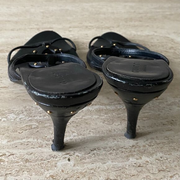 Vintage Gucci Stud GG Sandal Heels - Picture 6 of 7